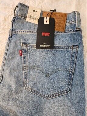Levi's 511 36x32 Men's Light Blue Relaxed Fit Jeans with Signature Red Tab